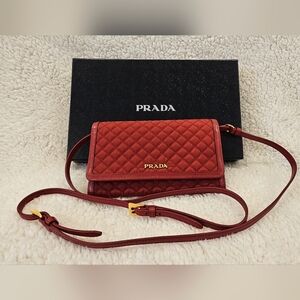 Prada Pre-loved Impuntu Tessuto Wallet On Strap
